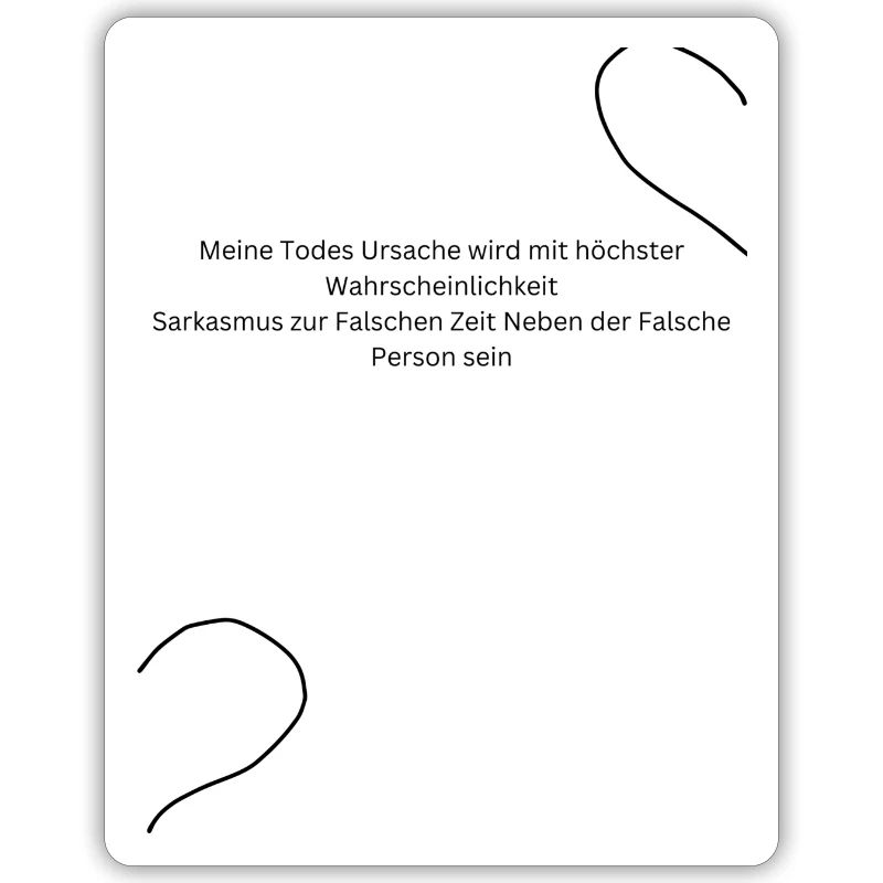 Meine Todes Ursache wird mit höchster