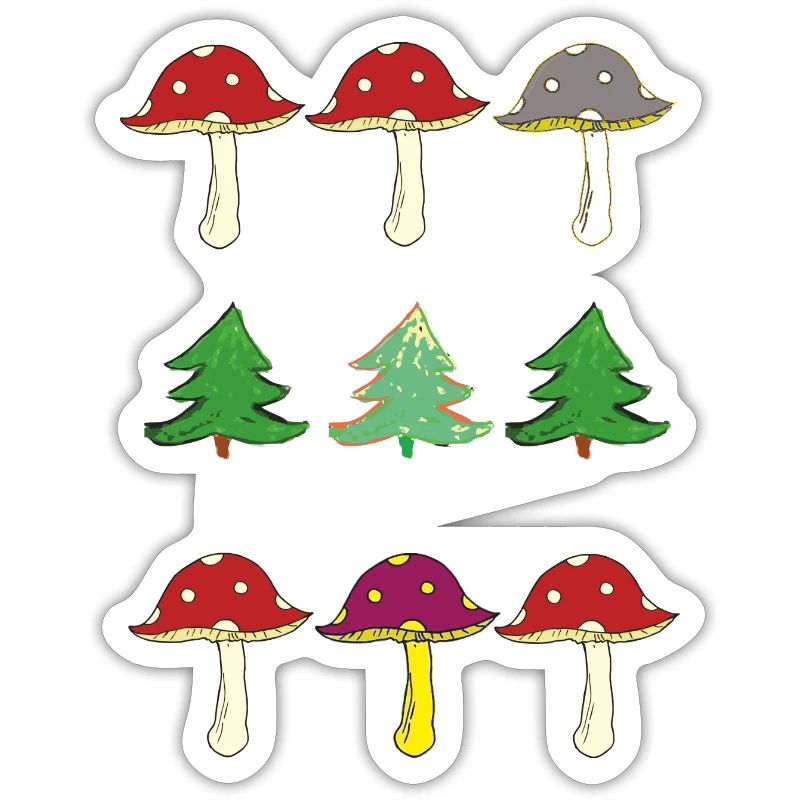 Toadstools and forest