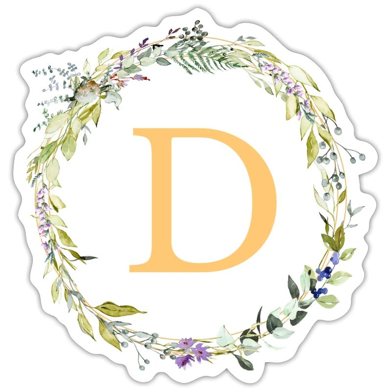 D Monogramm Eukalyptus-Kranz