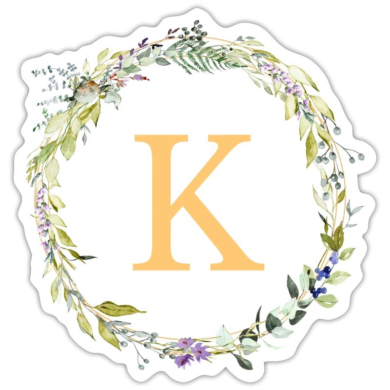 K Monogramm Eukalyptus-Kranz