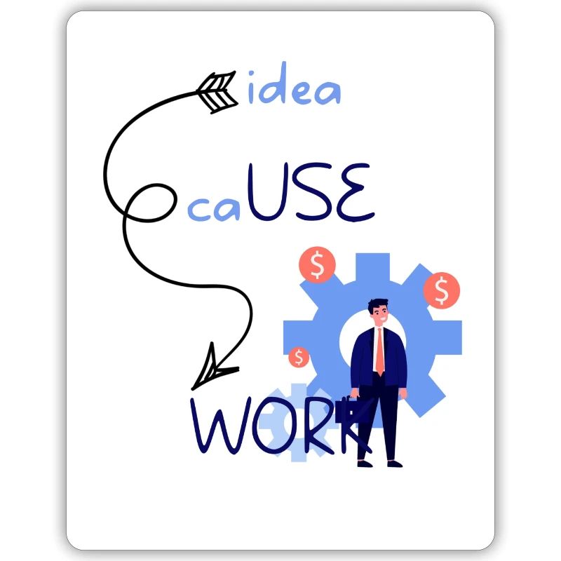 Idea cause work. An idea creates a work.