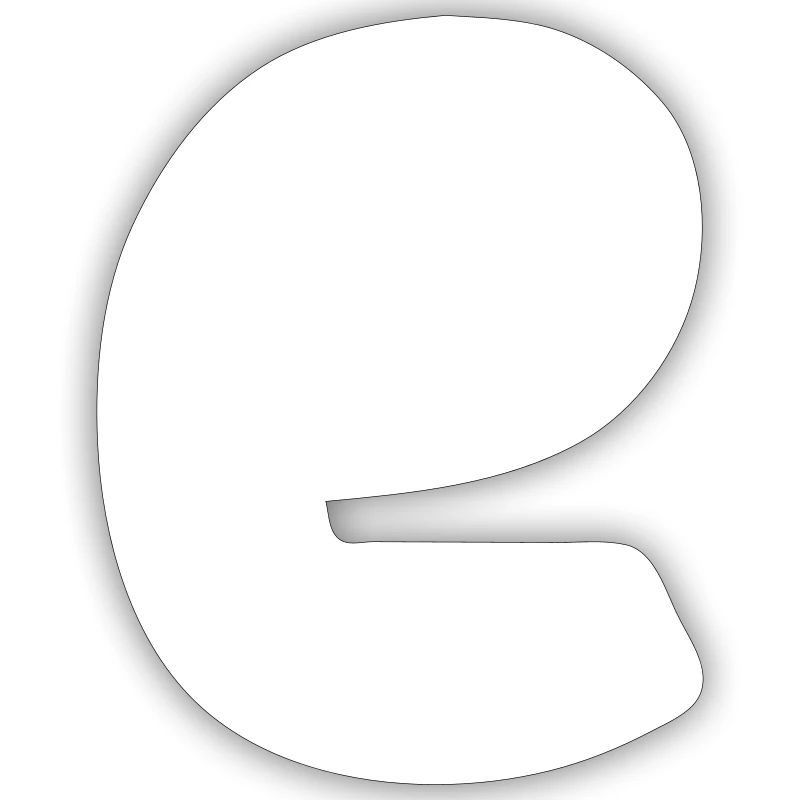 Buchstabe e "e" weiß