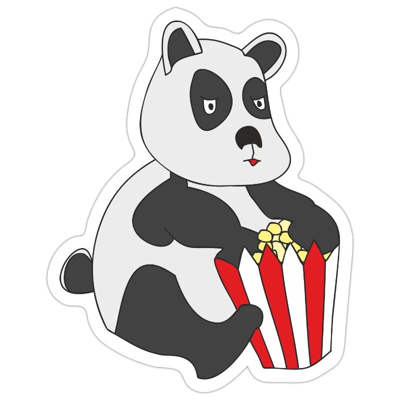 Panda avec pop-corn
