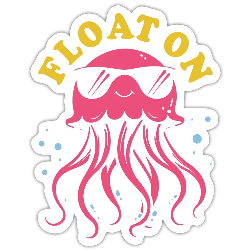 Float on, jellyfish with tentacles, sea creatures