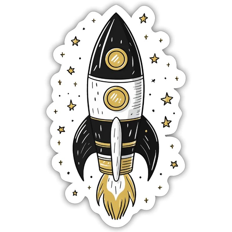 Avec la fusée dans l’espace
