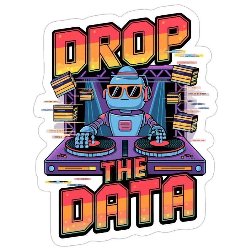 Drop the Data DJ Robot Techno Design