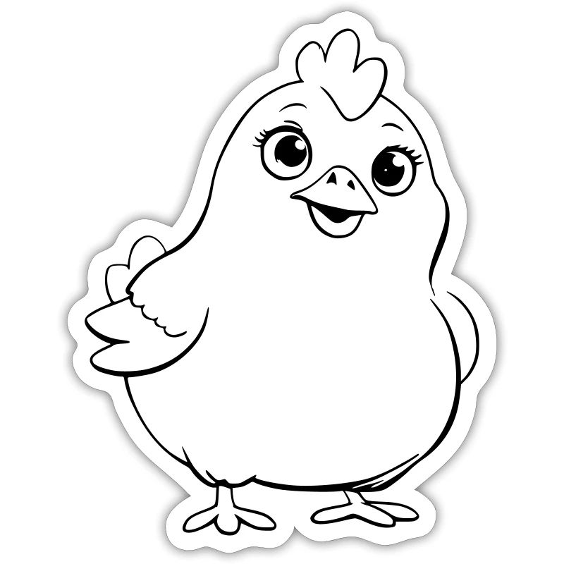 Questioning chicken as vector illustration