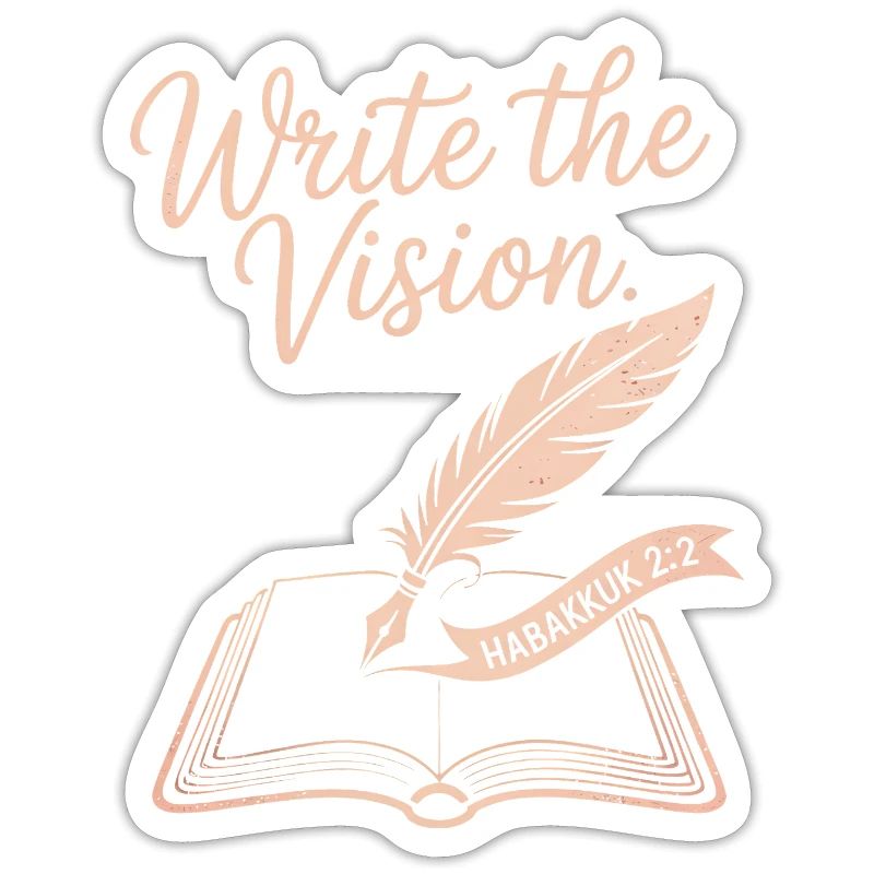 Write the Vision - Feather & Open Book