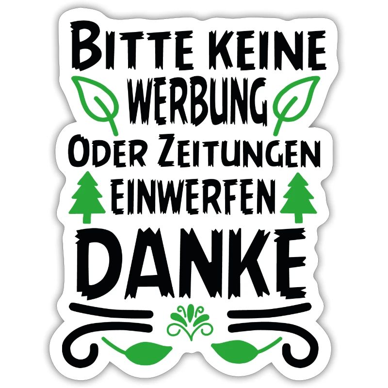 Briefkasten Bitte Keine Werbung oder Zeitungen