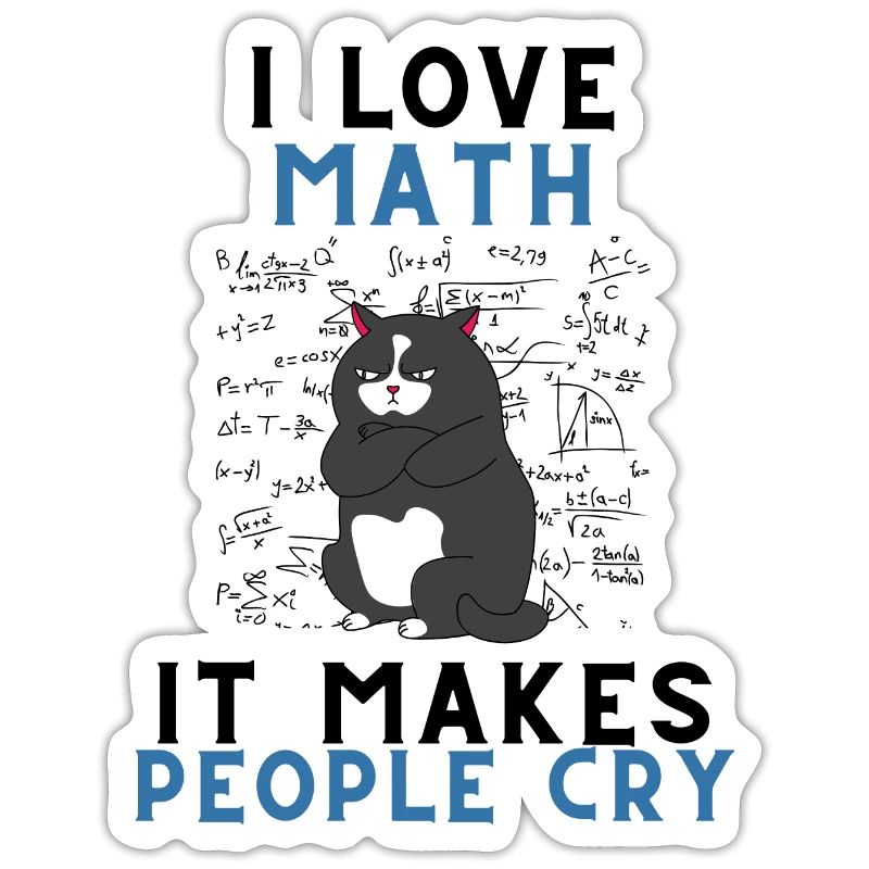 I love math it makes people cry math tshirt