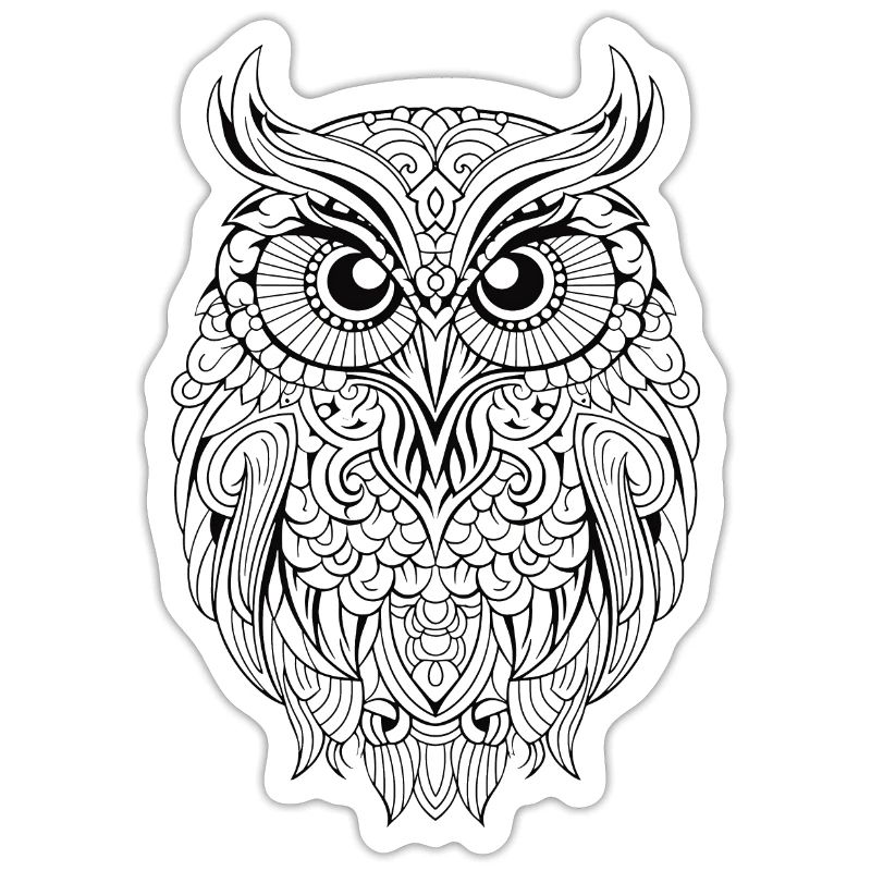 Mythical Magical Boho Owl with Patterns