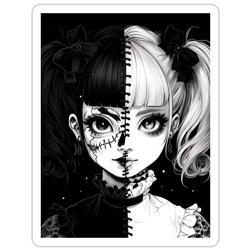 Anime, Mädchen, Geschenk, horror