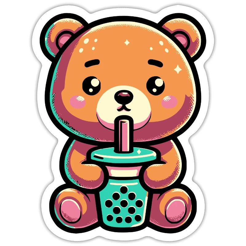Bubble Tea Teddy Bear Boba Tea Kawaii Geschenk