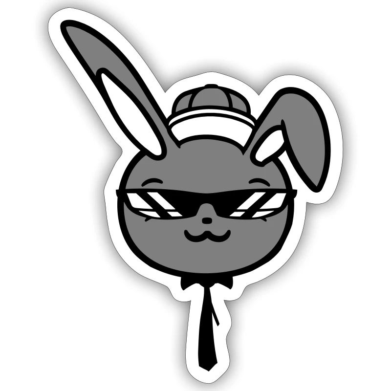 Lunettes de soleil lapin Cappy cravate Cool Hat Comic