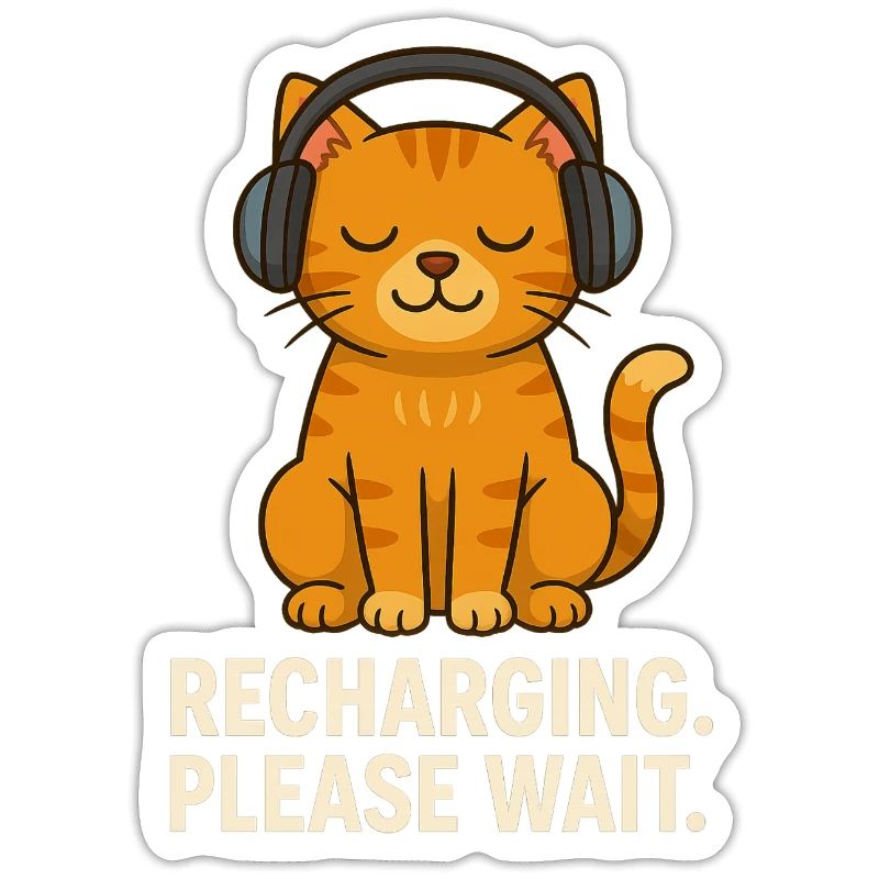 Cat Saying – Recharging Please Wait