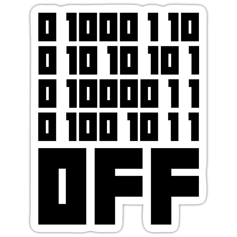 Binary Code F**k OFF – Humour Nerd & Geek Code