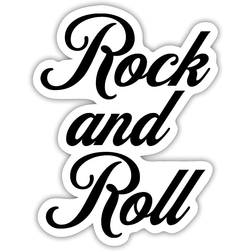 Conception de logo de typographie cursive Rock and Roll