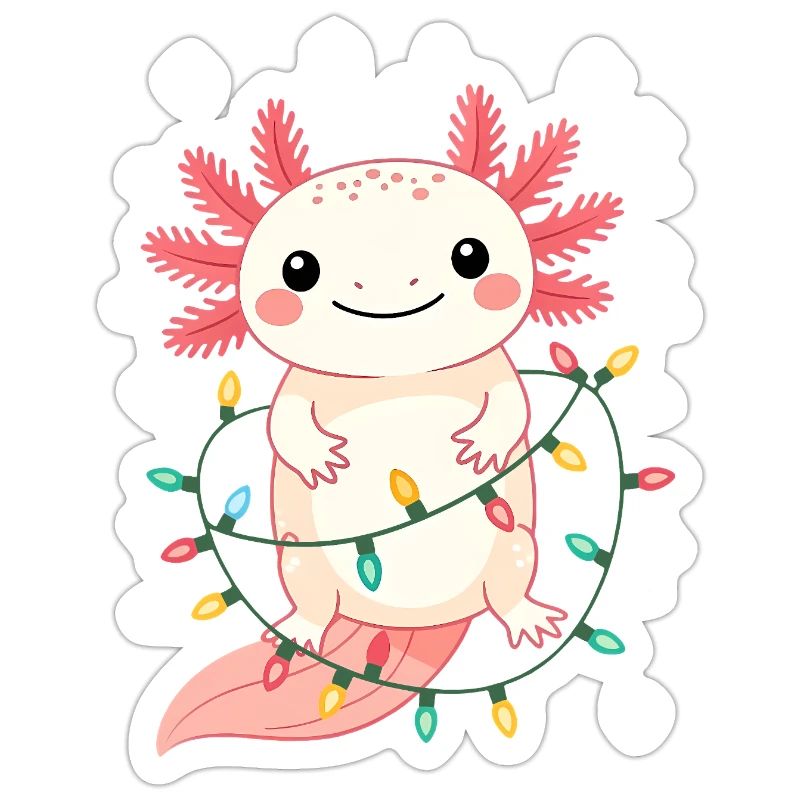 Pull de Noël Axolotl Drôle Mignon