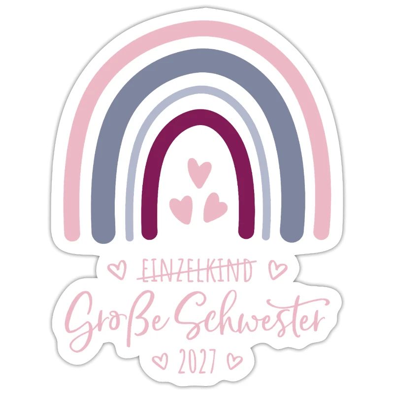 Große Schwester 2027 Boho Regenbogen