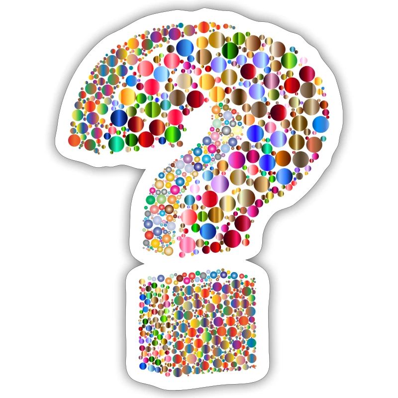 Rainbow colored question mark