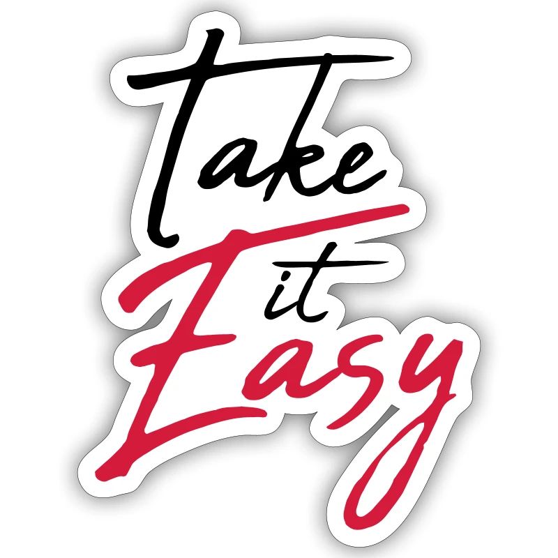 ruhig cool take it easy logo design text chill ein