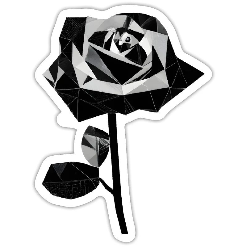 Polygone schwarze Rose