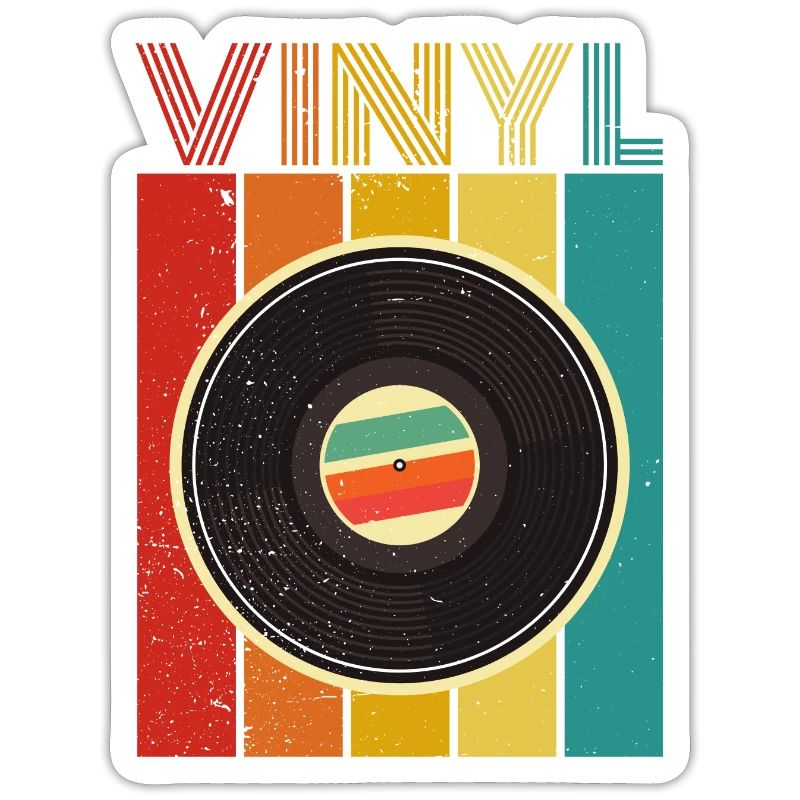Conception de composition colorée en vinyle rétro