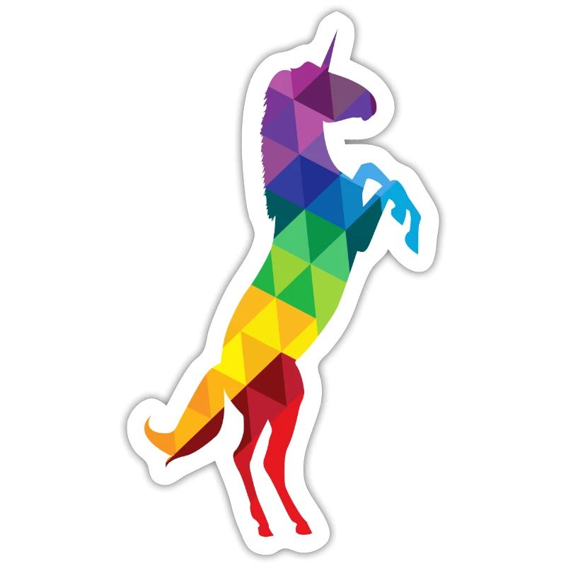 Polygon regenbogen unicorn, einhorn, einhörner,
