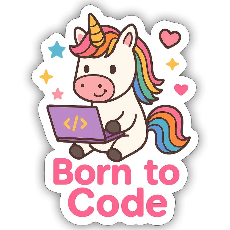 programmierendes Einhorn