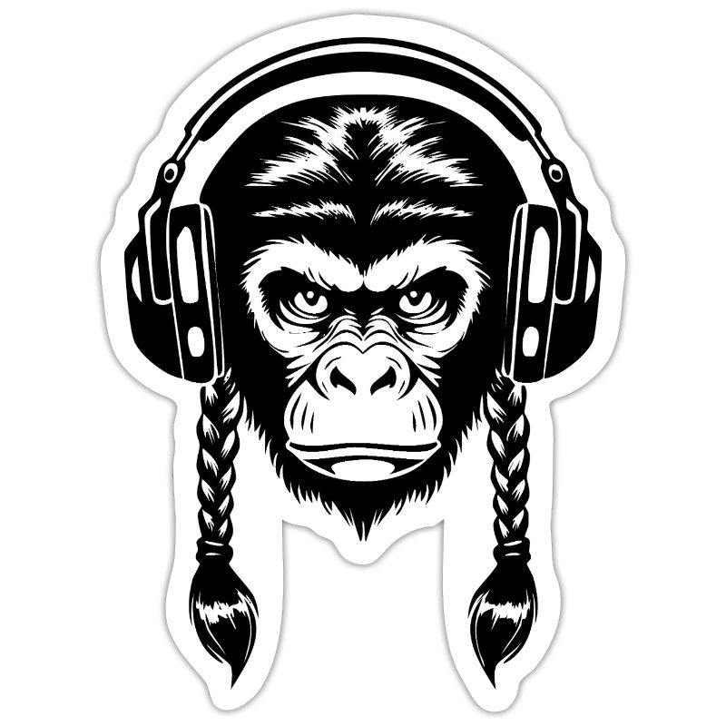 Chemise Electro Monkey Head Synth Wave Edition