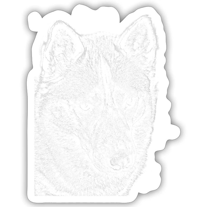 Wolf View Viivapiirustus Tulostussuunnittelu Husky