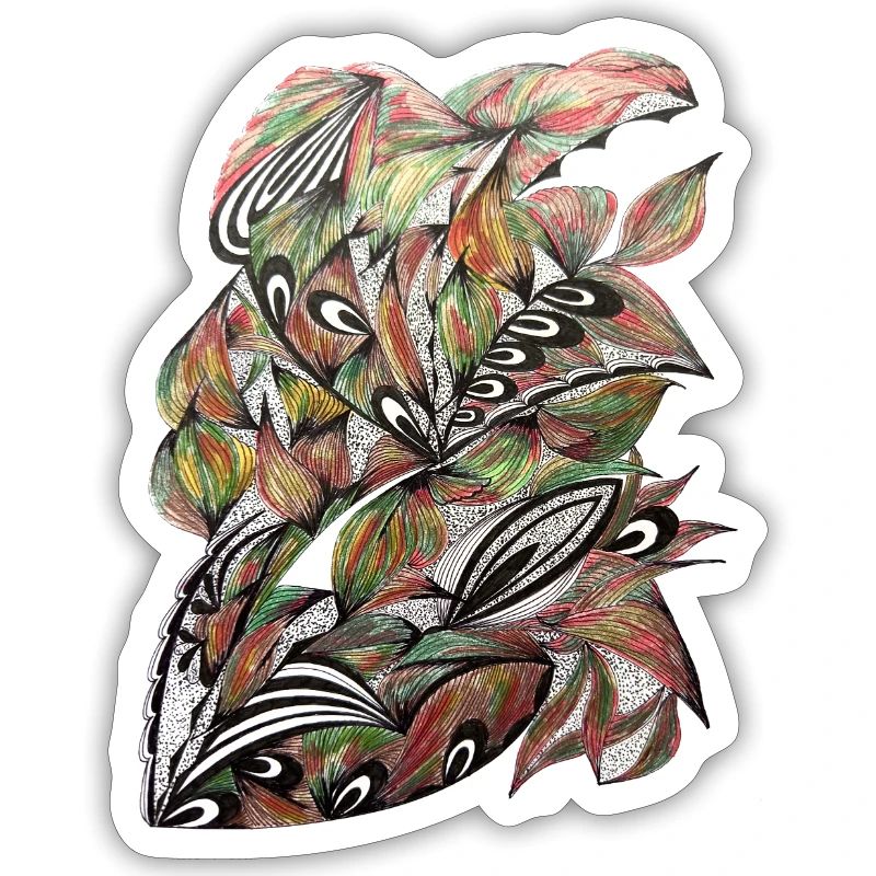 Vibrant Leaf Peacock Pattern