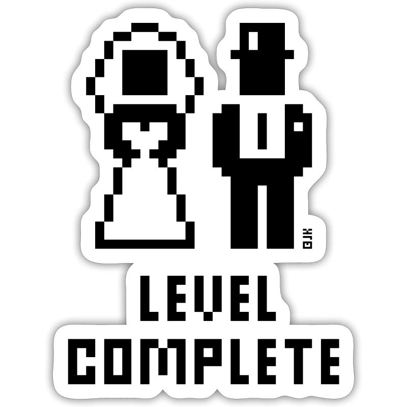 Level Complete (Wedding / Bachelor Party / Pixel / Bold / B)