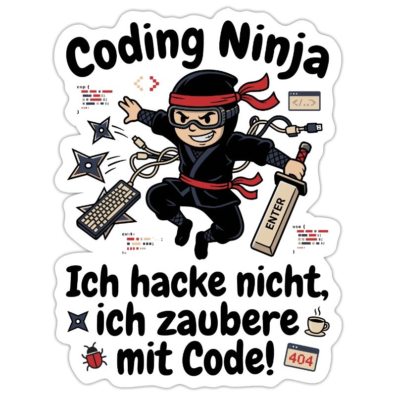 Coder Ninja Programmierer Humor