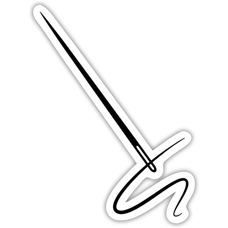 Needle with thread