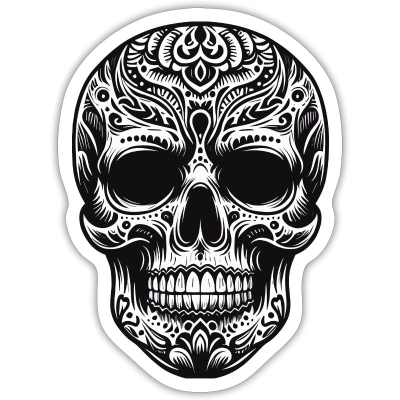 Black White Skull Pattern