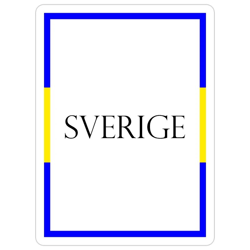 Suède Sverige, Lettrage de déclaration avec drapeau