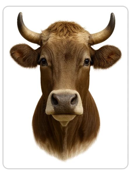 The most beautiful cow - Sticker size S (10 x 10 cm) - white matte - Front