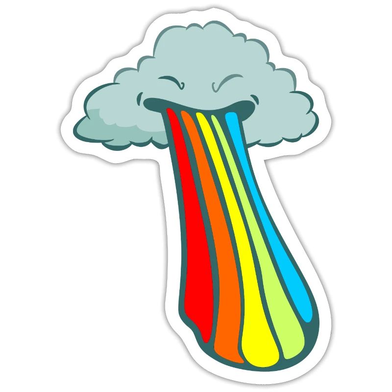 Rainbow - puking cloud - weather report
