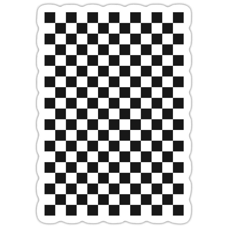 Checkered Pattern Black White Checkered Box
