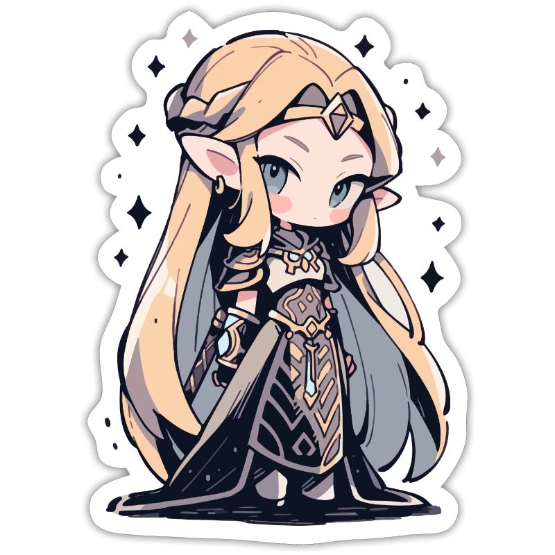 Princesse Chibi mignonne - Conception de conte de fées mignon