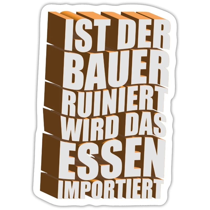 Ist der Bauer ruiniert wird das Essen importiert