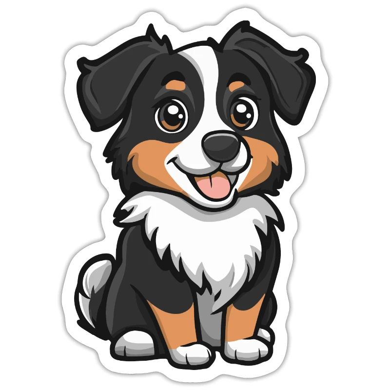 Australian Shepherd Hund Comic Niedlich