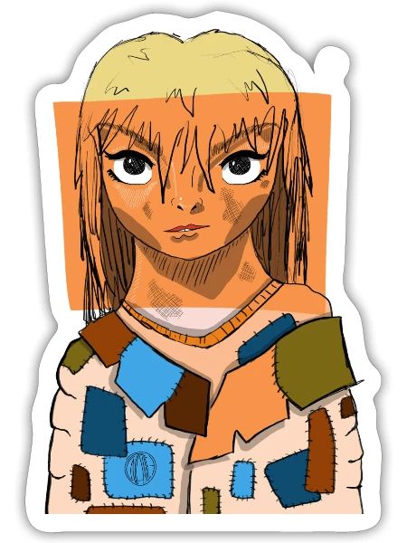Anime Eyes Collage #4 - Sticker size S (10 x 10 cm) - white matte - Front