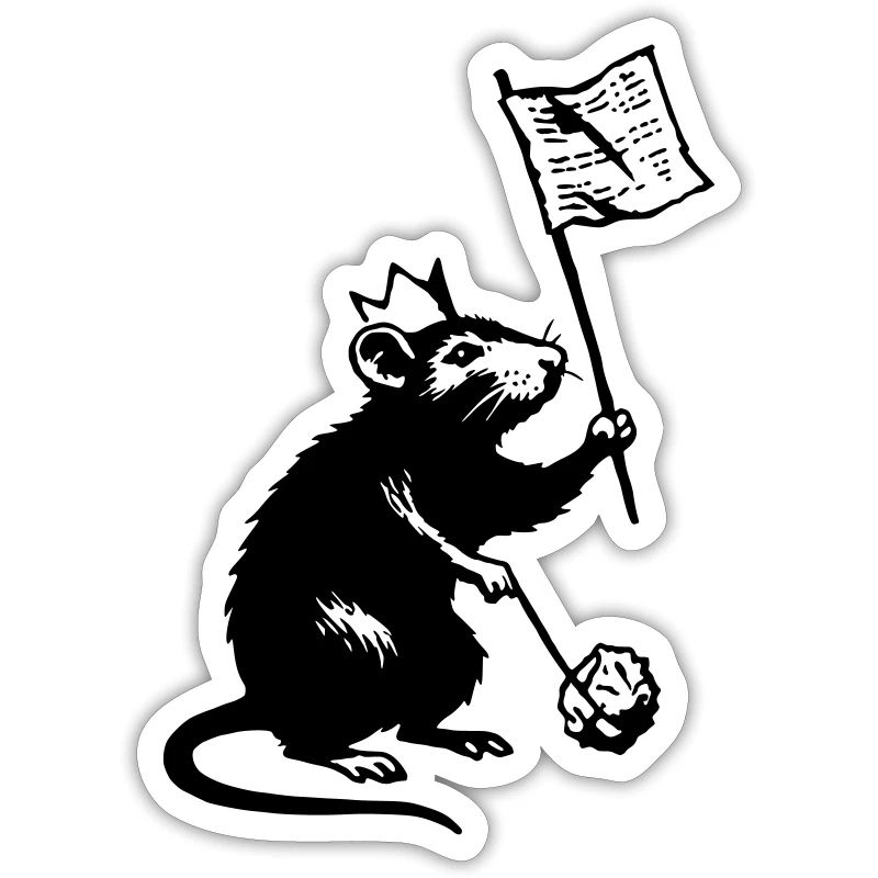 Rat avec drapeau