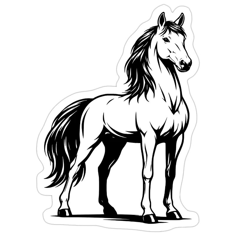 Pferd_stehend_Schwarz