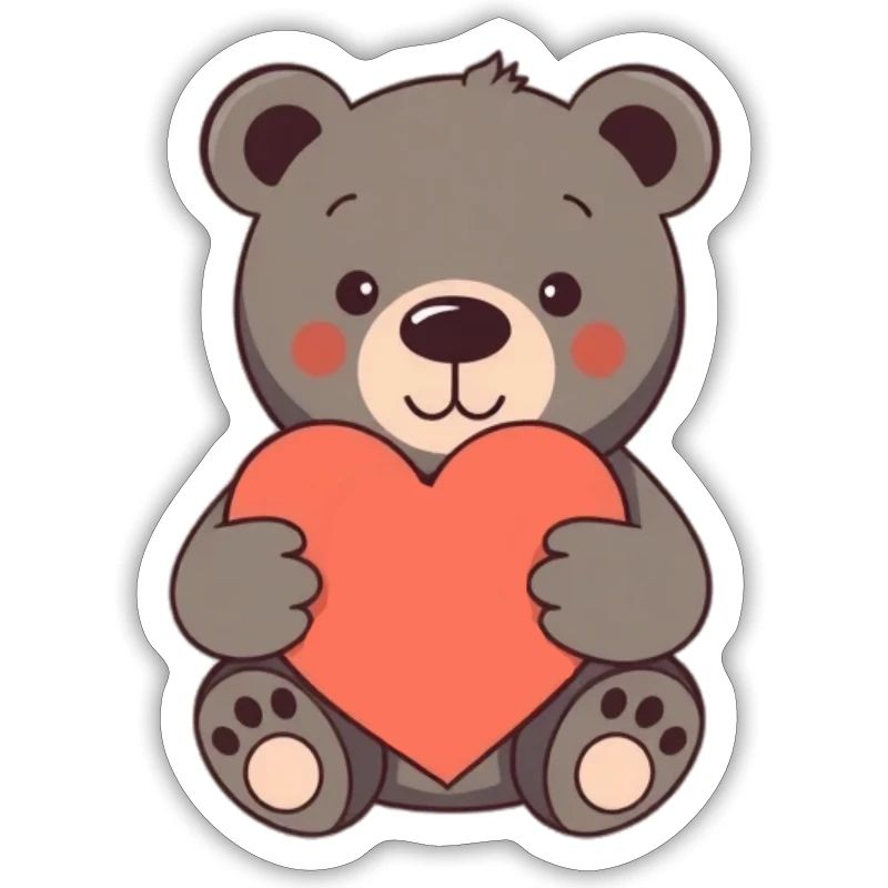 Bär mit rotem Herz Geschenk Mutter Muttertag
