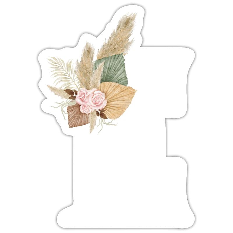 lettre E fleuris
