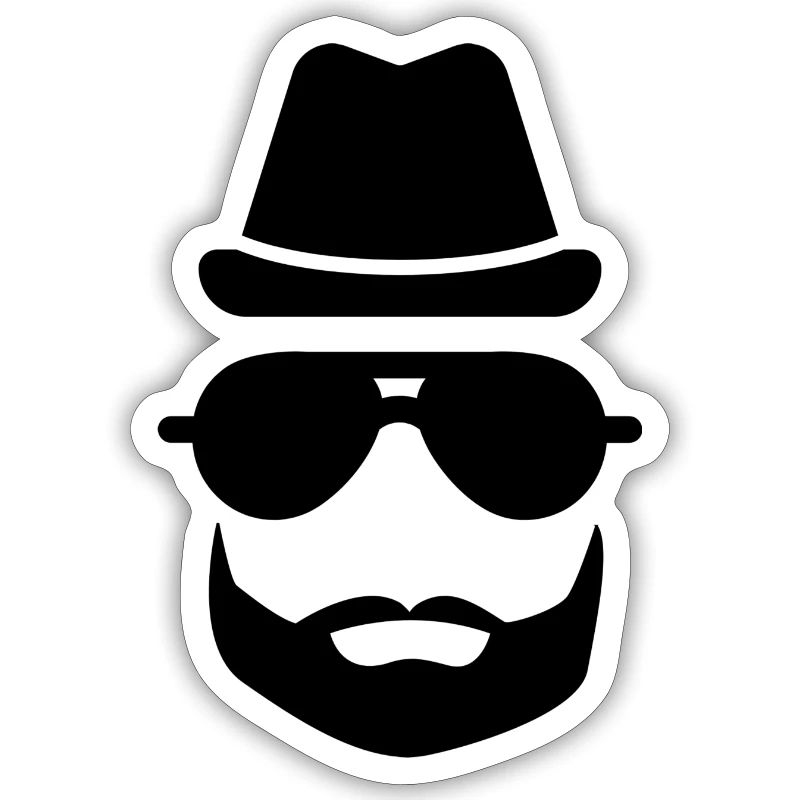 Cool Bartmann ... Hat Sunglasses Beard