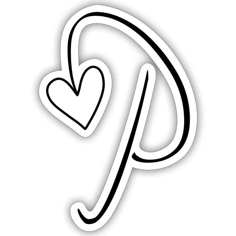 Buchstabe P Buchstabe-P Kalligrafie